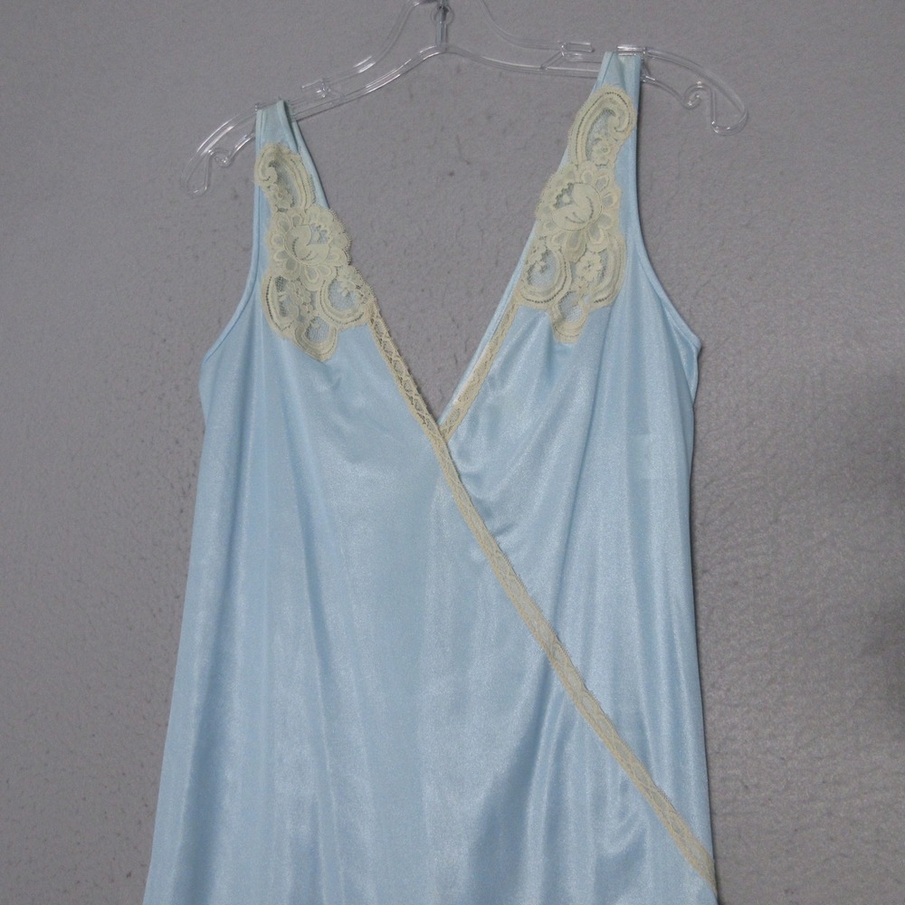 Vintage Diane Von Furstenberg RE 7 Nightgown DVF Lace Trim Maxi Fairy Elegant - Picture 3 of 12